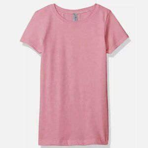 Girls Large 10/12 Clementine Crew Neck 100% Soft Cotton Fitted Pink T-Shirt NWOT